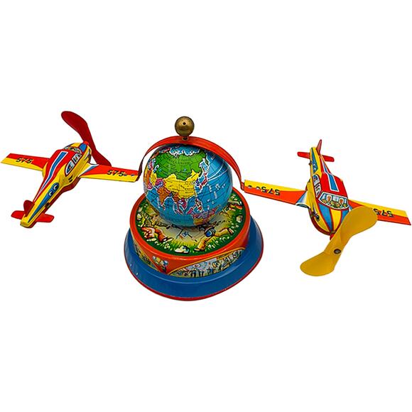 Vintage Spinning Tin Toy Airplane Made in Western Germany Excellent - Picture 1 of 7